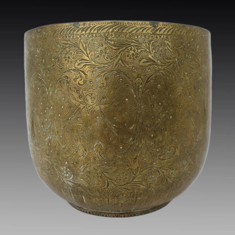 Antique Indian Brass Cachepot c.1880