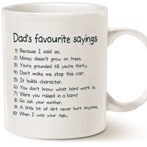 Dad’s Favourite Sayings Mug – Funny Gift For Dad, Birthday, Christmas, Father’s Day