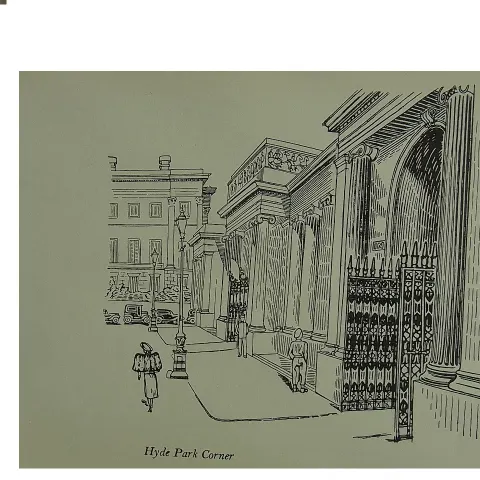 Edward Bawden Original Lithograph - London, Hyde Park