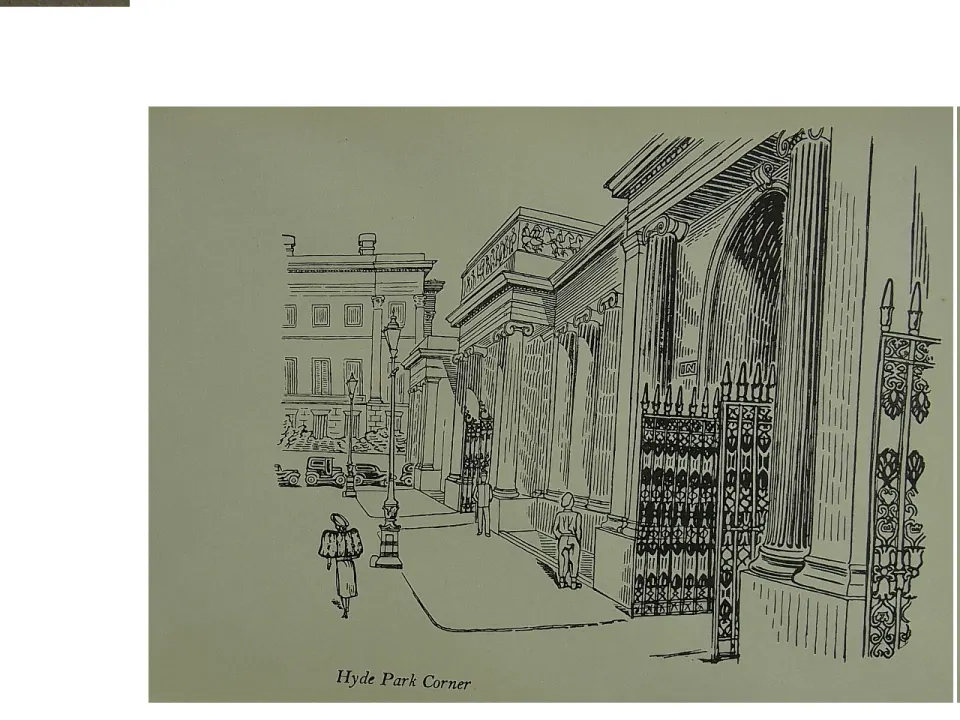 Edward Bawden Original Lithograph - London, Hyde Park