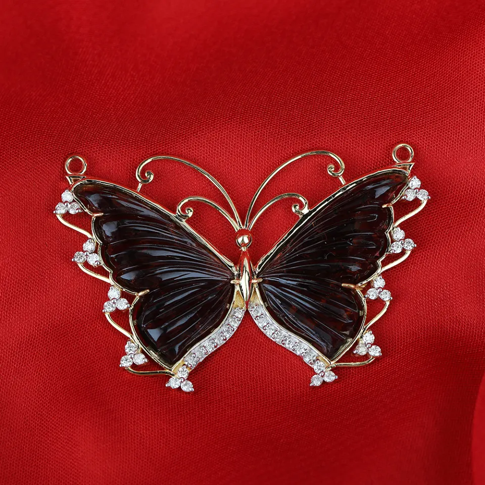 14 K / 585 Yellow Gold Butterfly Pendant