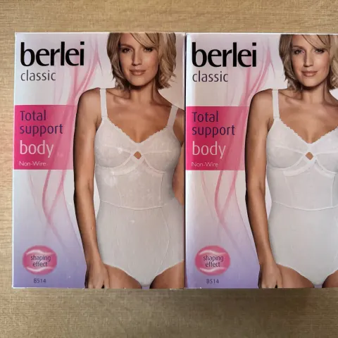 2 x Berlei Classic Total Support Non-Wired Panty Corselette Size 38D Original Box