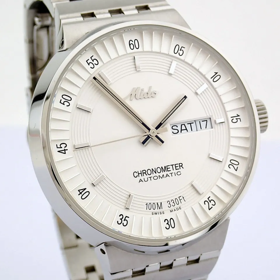 Mido / All Dial Day Date Choronometer Automatic Transparent (Unworn) - Gentlemen's Steel Wristwatch