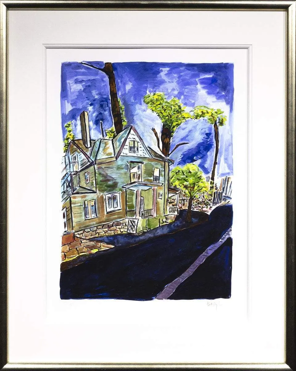 Bob Dylan Beautifully Framed House On Union Street Hand Signed