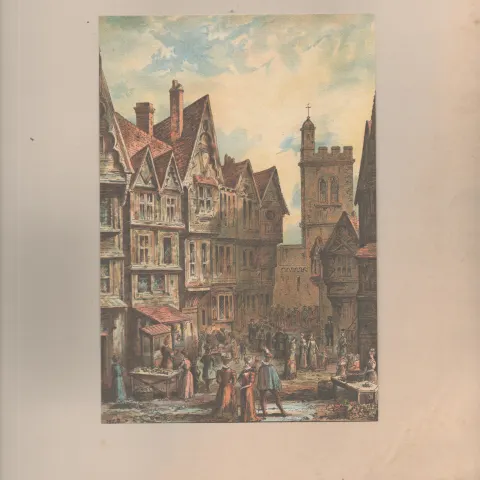 Bucklersbury Cheapside Antique 1888 Views of London