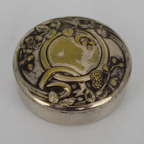 Art Nouveau Silver Plated Pill Box by Armand Frenais French c.1900