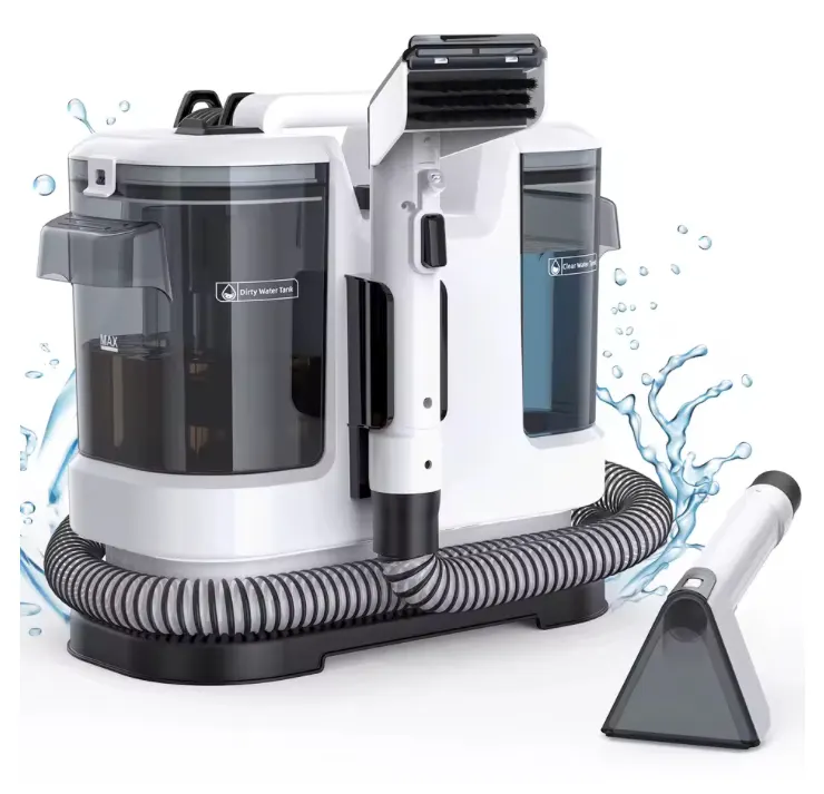 15kPa Ultra-Power Carpet & Upholstery Cleaner – XL Dual Tanks, Deep Clean & Fast Drying