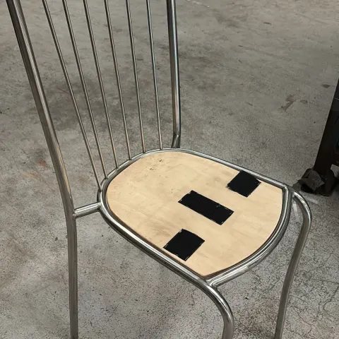 50 x Paris Stacking Chairs Stainless Steel Finish