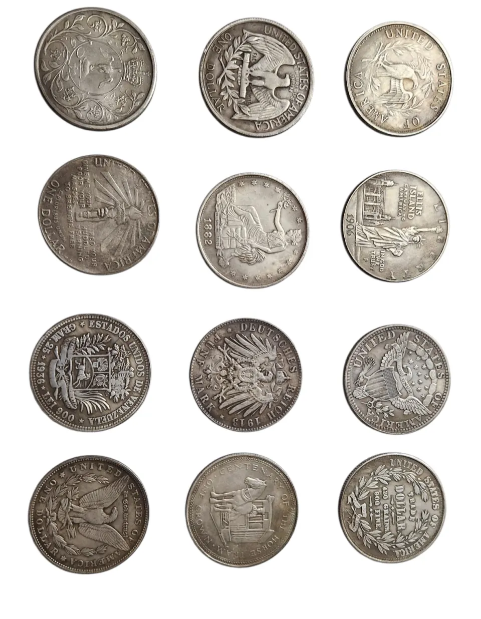 A Group of Old British & American Replica Coins