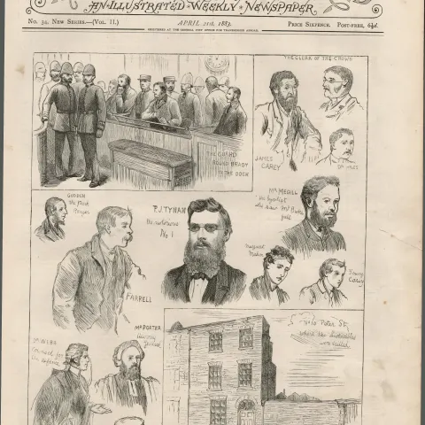 Phoenix Park Murders Trial of Irish Invincible Joe Brady for Murder 1883.
