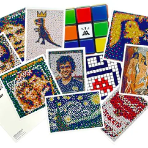 Invader (b. 1969-) "Rubikcubist" 11 Invader Postcard Kit, MIMA Museum, 2022