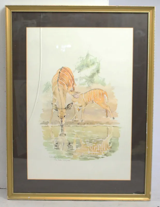 Patricia Wiles Limited Edition Animal Print Set in Frame