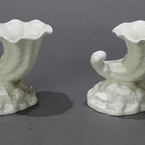 Pair of Royal Worcester Cornucopia Bud Vases 3212 1960