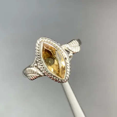 Natural Citrine & Silver Ring