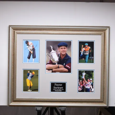 PAYNE STEWART framed original signature presentation