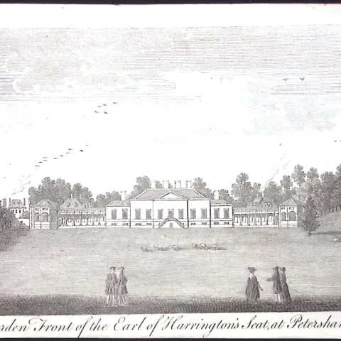 Surrey Petersham House Rare Georgian Copper Antique 1776 Engraving-155.