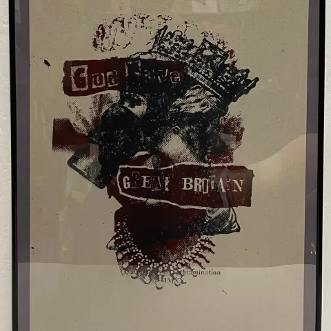 Jamie Reid (1947-2023) James Cauty (b.1956) 'God Save Great Britain', Screenprint, Test Proof, Frame