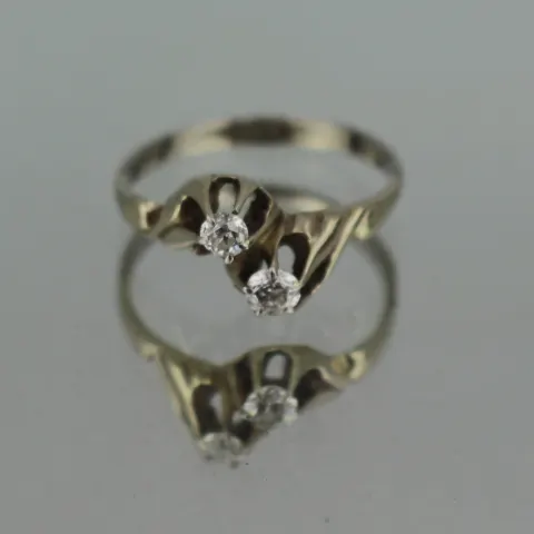 Diamond Crossover 18ct White Gold Ring