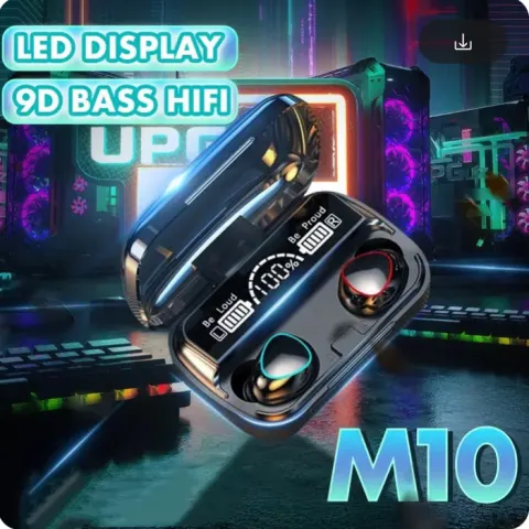 M10 Headphones Bluetooth Wireless Earpods Sports Stereo Noise Canceling Headphone Microphone Speaker