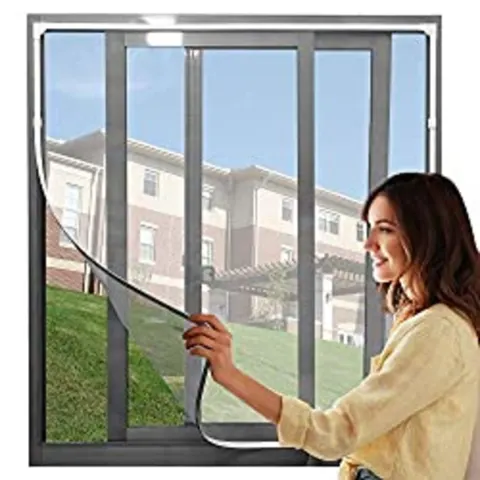 RRP £22.80 Adjustable DIY Magnetic Window Screen Max 71 x 43