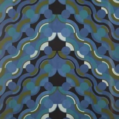 Heals (1972) RARE, Wall Hanging screen-print Fabric by Peter Perritt, in vibrant colours, 1972