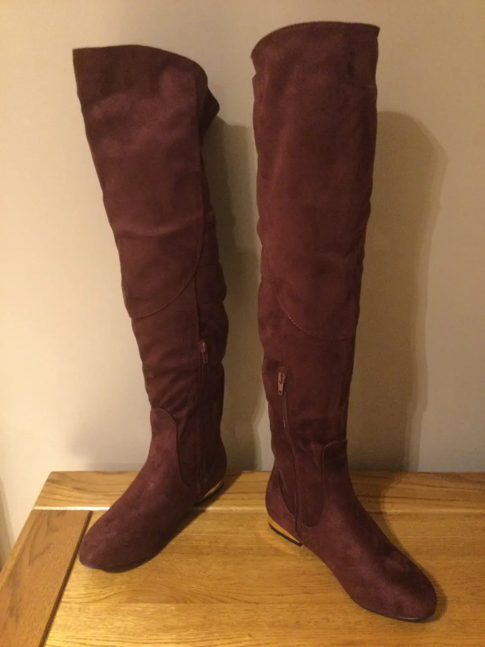 Dolcis “Katie” Long Boots, Low Heel, Size 4, Burgundy - New RRP £55.00