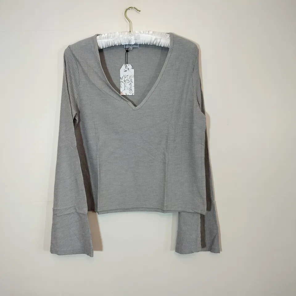 Wholesale Job Lot 40 x In The Style Stacey Solomon V Neck Ribbed Top Mix Sizes