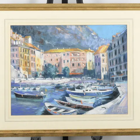 Perot Original Framed Pastel Painting