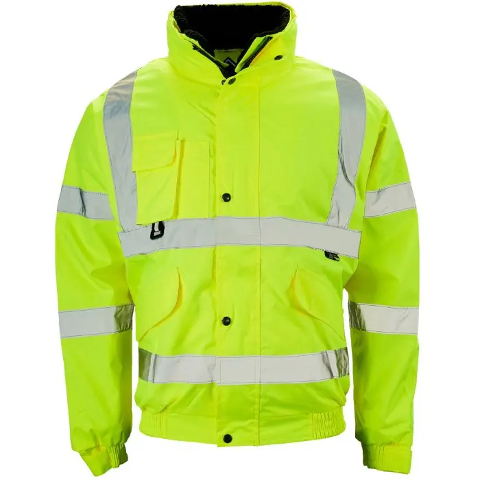 Supertouch 37B42 Hi Vis Breathable 2 In 1 Bomber Jacket Yellow Size M