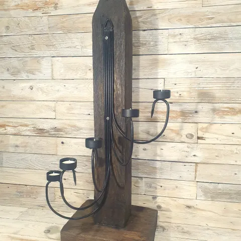 Large Free Standing Bespoke Gothic Style Solid Wood Candle Tree  RRP £149