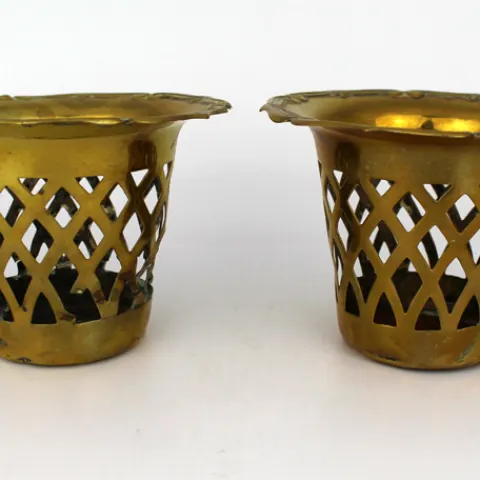 Pair of Antique Brass Dishes
