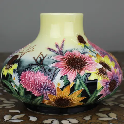 Old Tupton Ware Hand-Painted Floral Vase