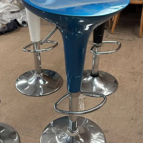 4 x Blue Adjustable Low / High Chairs