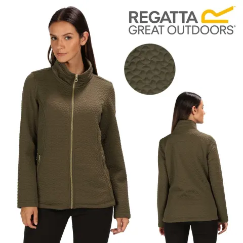 1 x Regatta Subira Full Zip Heavyweight Quilted Fleece Jacket Grape Leaf Size UK 12 Tagged & Bagged