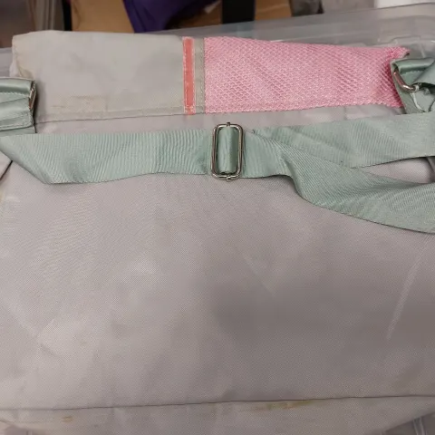Pink and grey bag