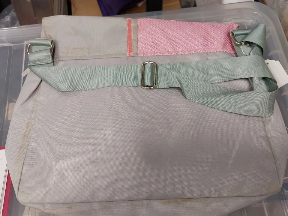 Pink and grey bag