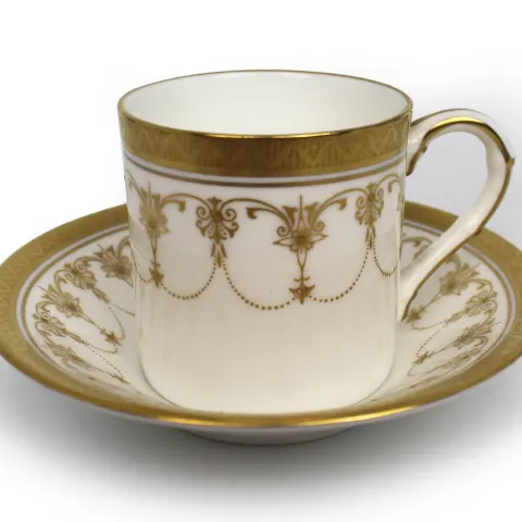 Royal Worcester Imperial Coffee Can & Saucer