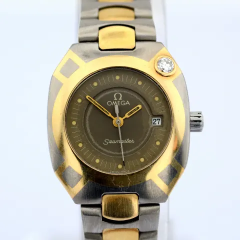 Omega/Seamaster Polaris Rare Diamond Bezel Gold/Titan - Lady's Titanium Wristwatch