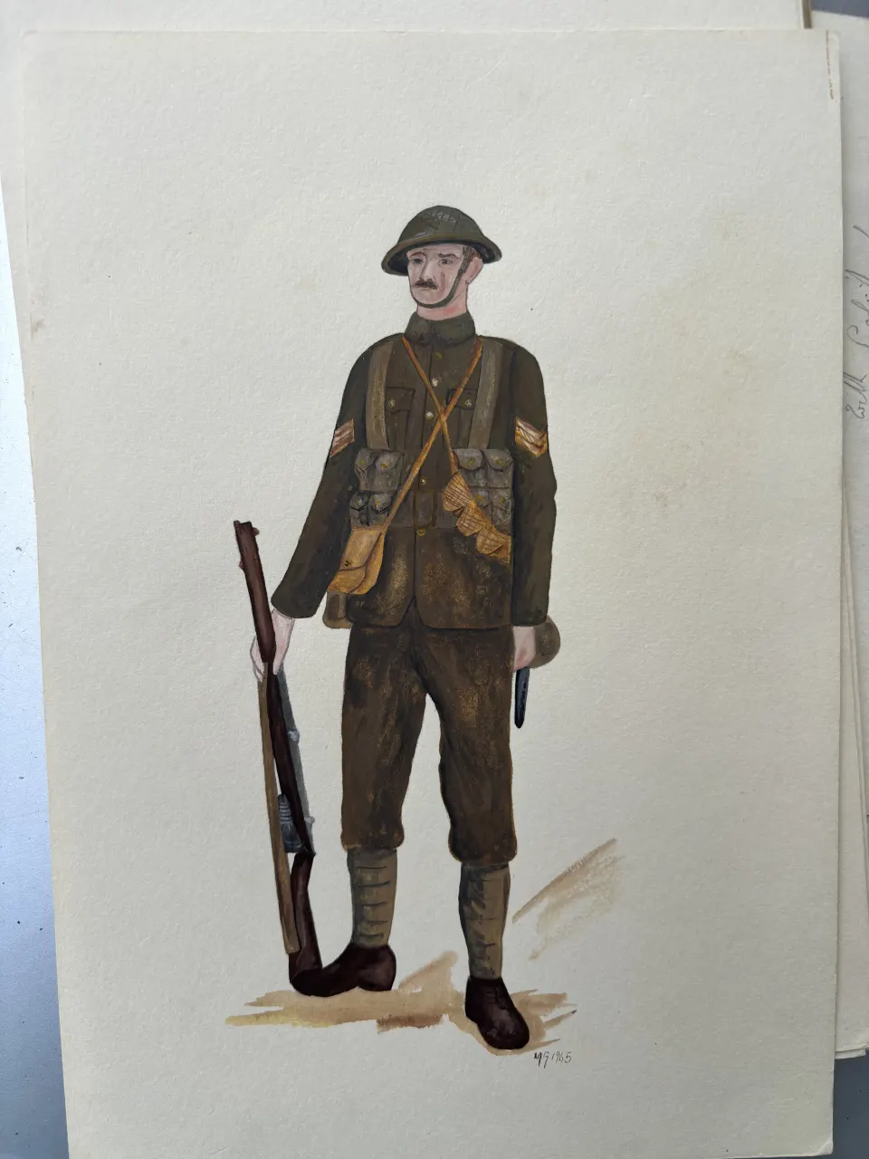 Vintage Watercolour Book Illustration ? Noel Gold "The  52nd Foot Oxfordshire Regiment