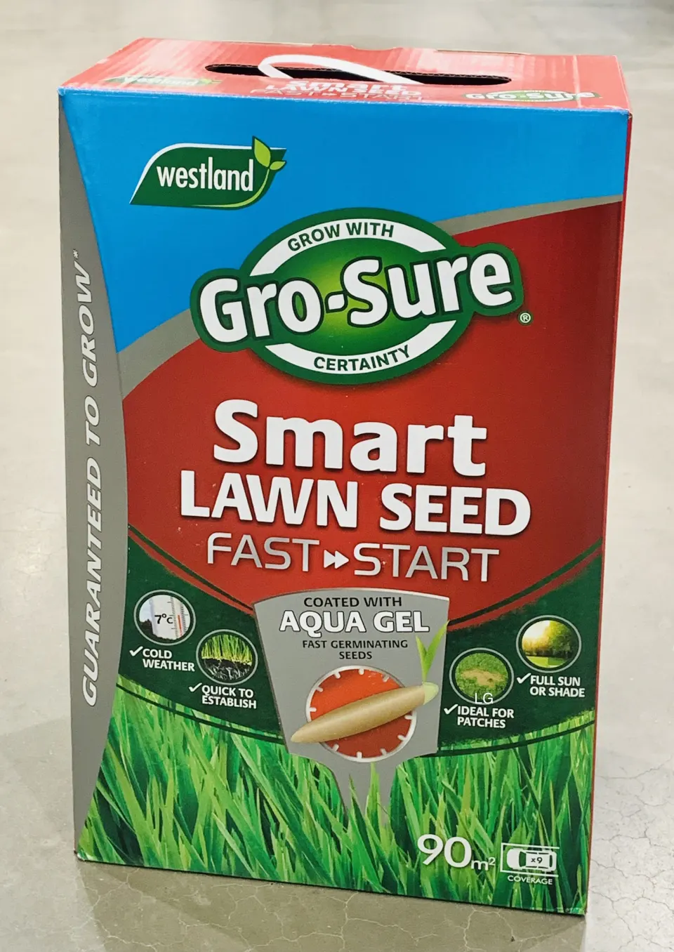 2 Westland Gro-Sure Smart Lawn Seeds Aqua Gel coated 3.6kg