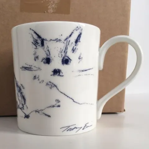 Tracey Emin (b 1963) ‘Docket and his Bird Collection’ Porcelain Coffee Mug, Emin International, 2008