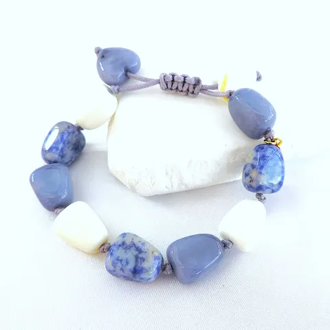 Lola Rose London Polished Agate Mix Gemstone Bracelet - New
