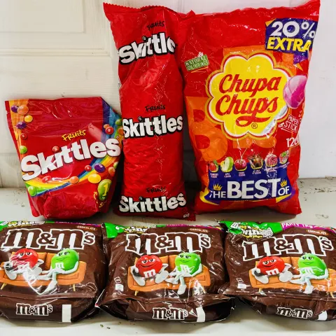 Job Lot Confectionary To Include M&M's, Skittles & Chupa Chups Lollies