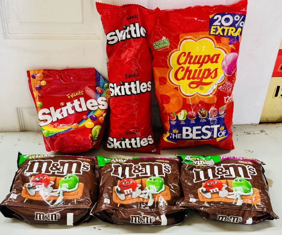 Job Lot Confectionary To Include M&M's, Skittles & Chupa Chups Lollies