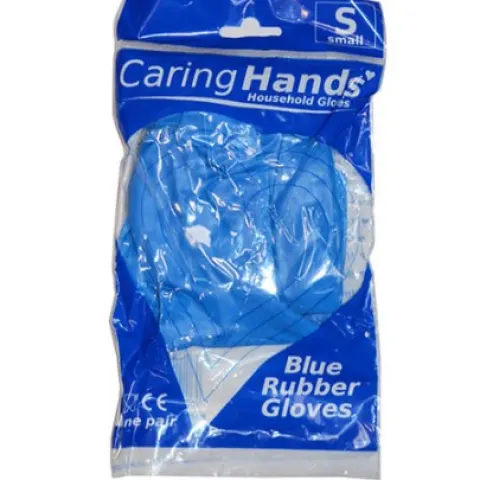 108 x Caring Hands Household Latex Glove Blue Large L8