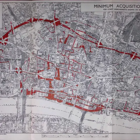 City of London Post-War Reconstruction Minimum Land Acquisition 1944 Map-14