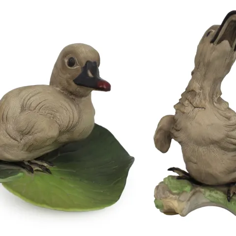 Pair of Boehm Cygnet Sculptures