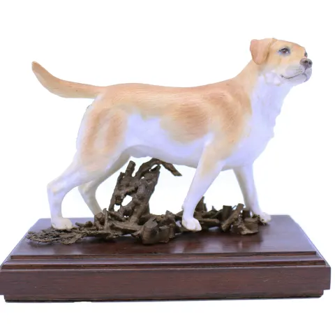 Albany Porcelain & Bronze Golden Retriever Sculpture