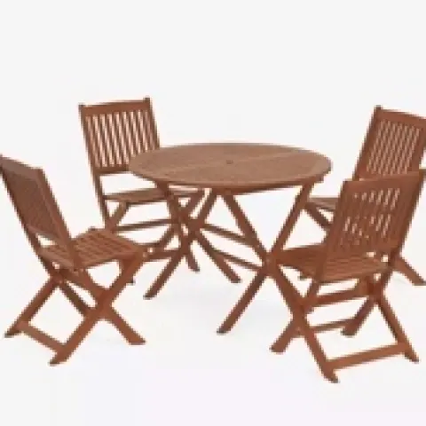 John Lewis ANYDAY 4-Seater Folding Garden Dining Table & Chairs Set, FSC-Certified (Eucalyptus Wood)