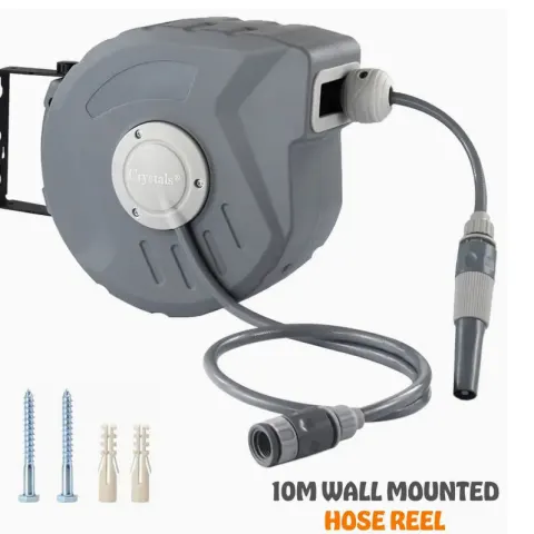 10M Compact Garden Hose Reel – Wall-Mountable, Space-Saving & Easy To Use